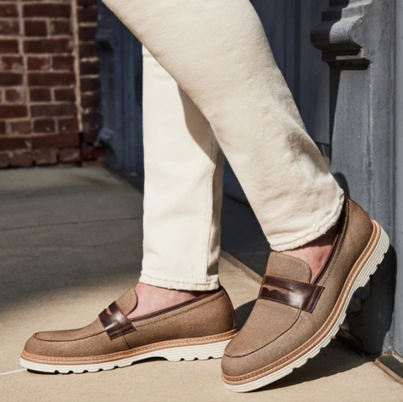 Steve Madden Other - Steve Madden Men's Ewald Khaki Fabric Loafers